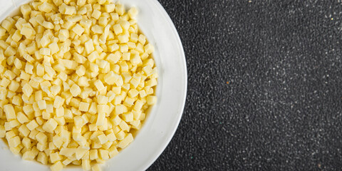 mozzarella cheese for pizza grated cheese fine fresh tasty food dish delicious gourmet food background on the table rustic food top view copy space