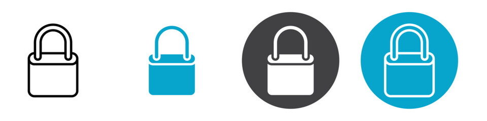 lock icon Vector illustration in black