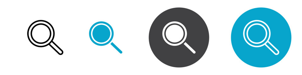magnifying glass icon Vector illustration in black