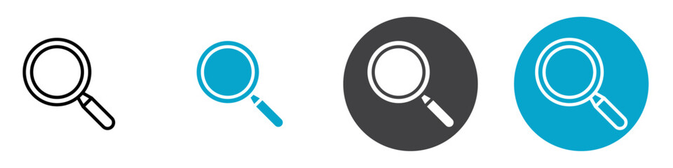 magnify icon Vector illustration in black