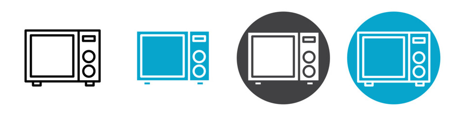 microwave icon Vector illustration in black