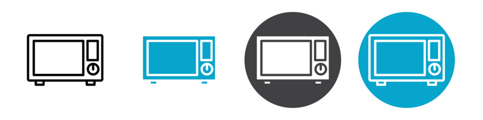 microwave icon Vector illustration in black