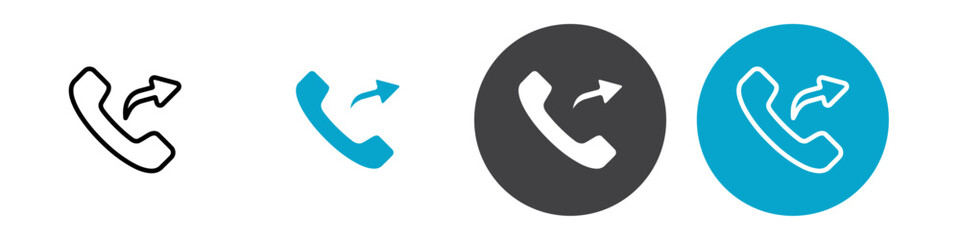 outgoing call icon Vector illustration in black