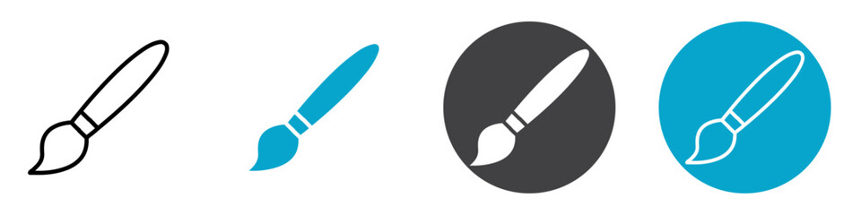 paint brush icon Vector illustration in black
