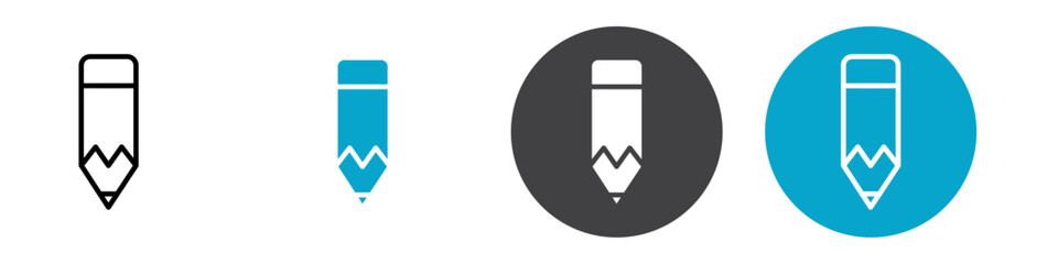 pencil icon Vector illustration in black