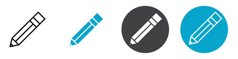 pencil icon Vector illustration in black