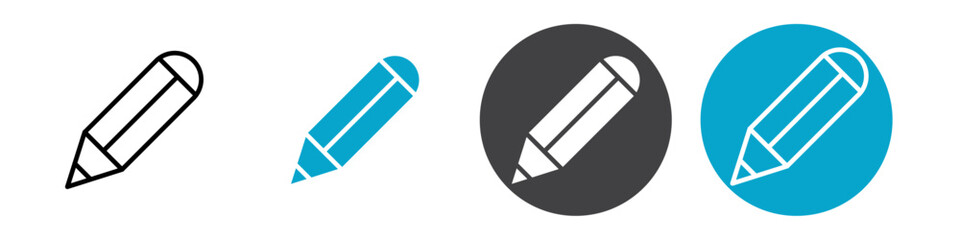pencil icon Vector illustration in black