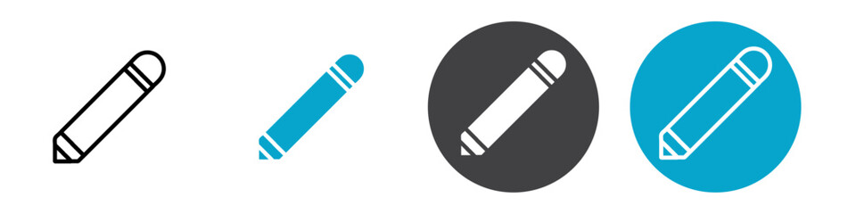 pencil icon Vector illustration in black