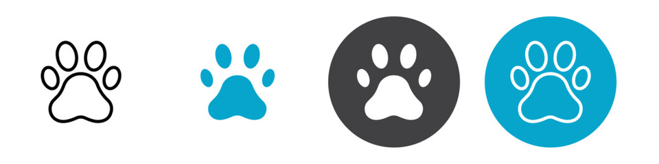 paw icon Vector illustration in black