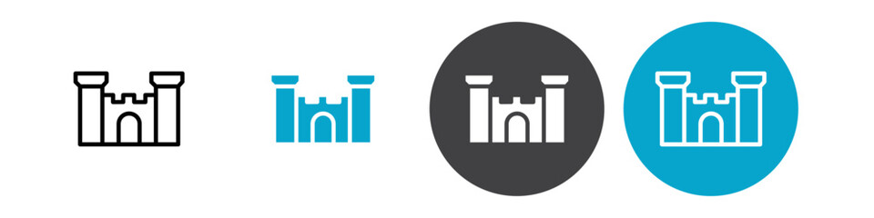 sand castle icon Vector illustration in black