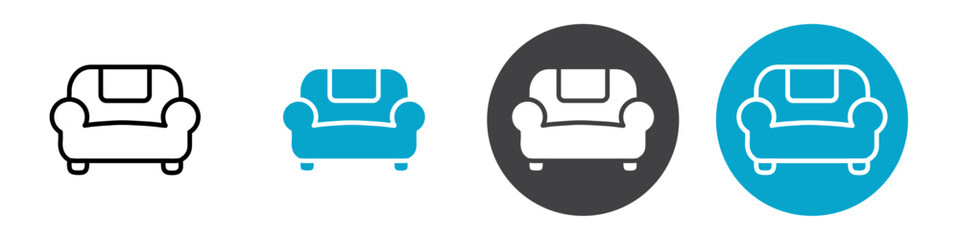 sofa icon Vector illustration in black