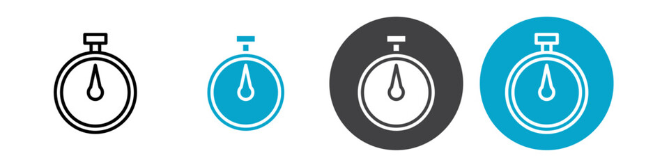 timer icon Vector illustration in black