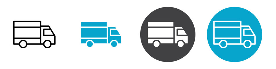 truck icon Vector illustration in black