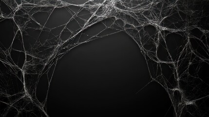Intricate web patterns on dark background