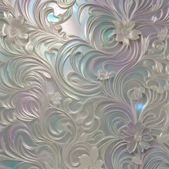 Circular waves featuring floral embellishments