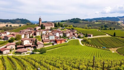 Naklejka premium vineyard in tuscany italy