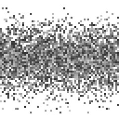 Black squares halftone random background.	