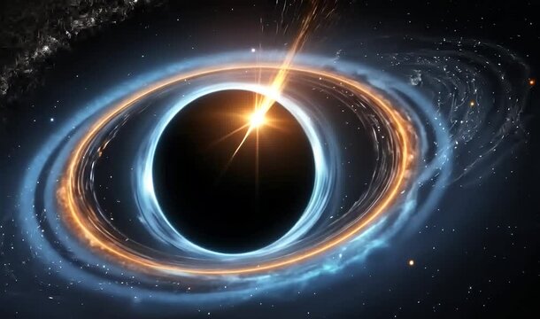 Black hole galaxy absorbing light abstract planetarium