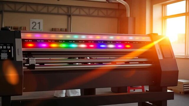 Large Format Printer in a Bright Room, Inkjet Printing