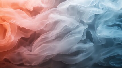 Obraz premium Abstract image of flowing fabric in cool and warm tones. The soft, translucent material creates a dreamy, ethereal mood.