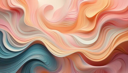 Obraz premium soft and flowing shapes in pastel colors create a stunning digital art background