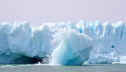 Fototapeta premium splash-from-falling-iceberg-at-perito-moreno-glaci 