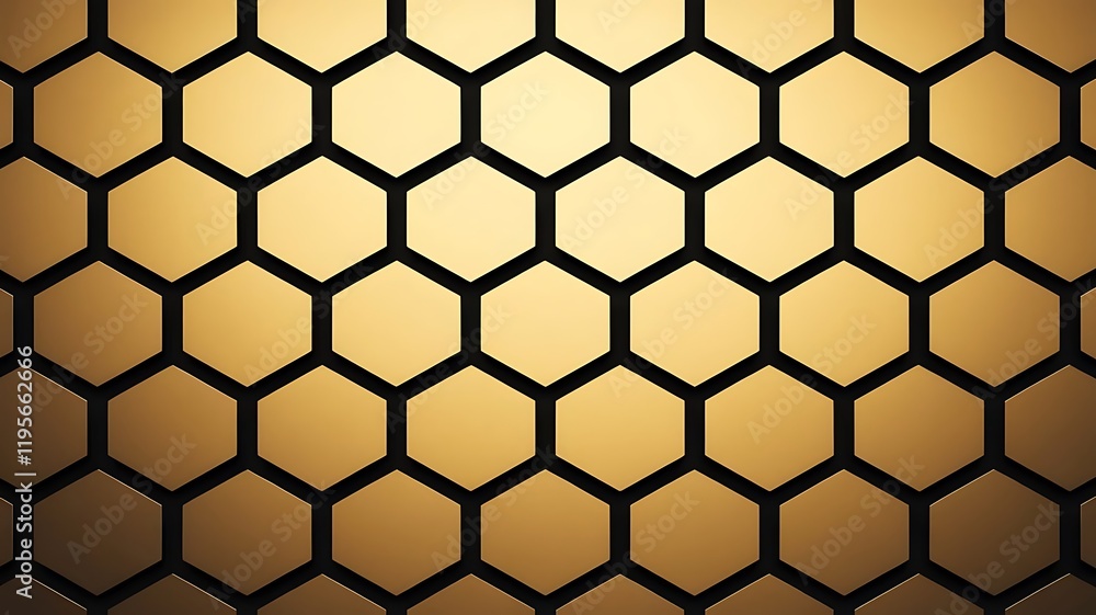 Poster seamless pattern with hexagon