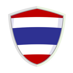 Thailand national flag shield Badge element