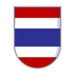 Thailand national flag shield Badge element