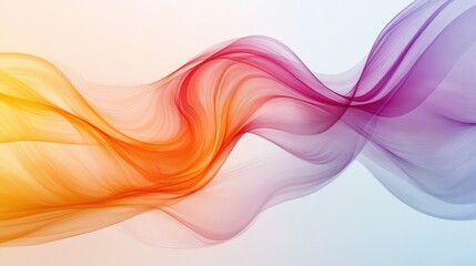 Fototapeta premium Colorful abstract waves in motion with orange and purple gradients