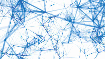 Colored polygonal space. Connection dots and lines structure. Digital background. Plexus effect. Vector illustration.