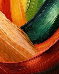 Colorful abstract art studio digital painting soft brushstrokes vibrant earthy tones artistic perspective