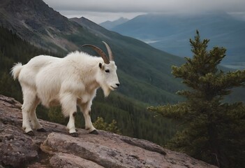 Survivor of the Wild: Mountain Goat in an Unusual Habitat