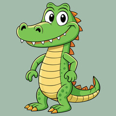 cartoon, animal, green, illustration, vector, reptile, snake, crocodile, turtle, character, dragon, fun, alligator, cute, funny, zoo, comic, dinosaur, drawing, happy, art, wild, tortoise, isolated, ba