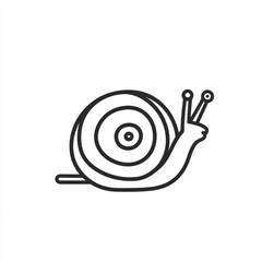 Simple black line art of a snail