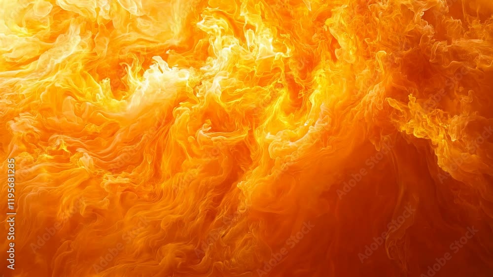 Aufkleber intense orange flames swirl dynamically in a mesmerizing display of fire and heat