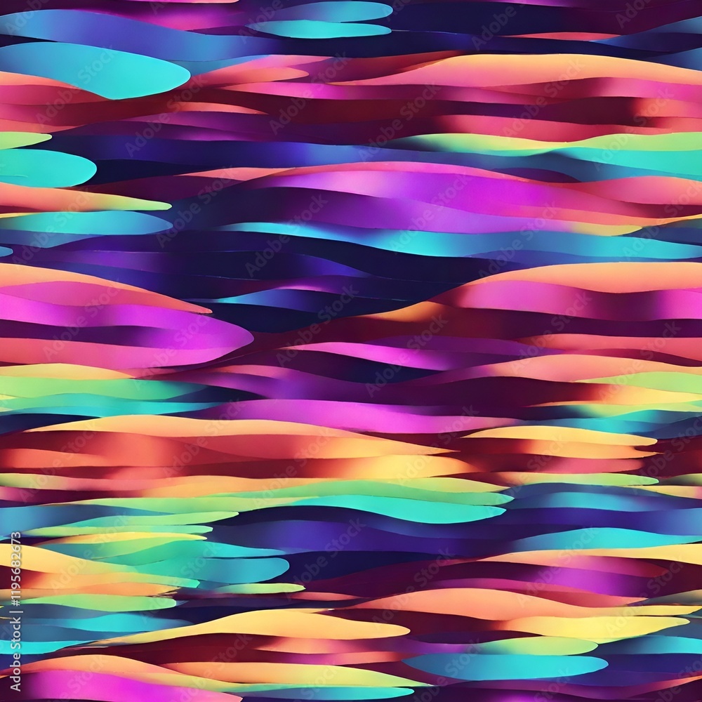 Poster seamless multicolor abstract wave pattern