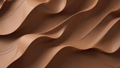 Fototapeta premium Brown wave pattern with a white line in the middle. Background