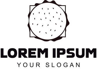 logo burger place burger name concept symbol sign icon business