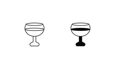 Blood Drink icon set line and glyph vector illustration