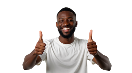 african man showing thumbs up sign