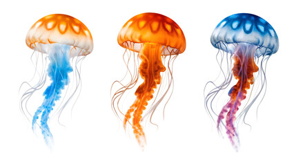 Colourful jellyfish transparent background.PNG