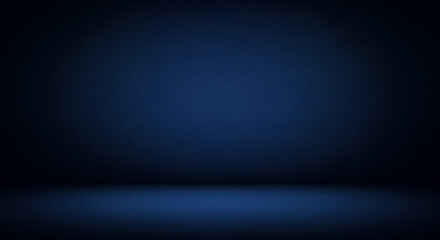 Dark Blue Studio Background, Deep Blue Wall and Floor Texture