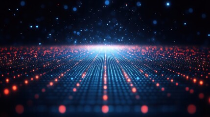 Grid Patterns on blue Background for Design, Banner Template, Minimalist Abstract Wallpaper with Copy Space, Simple Geometric Modern Wallpaper for Text Placement and Creative Use