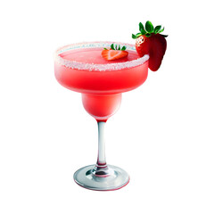 Margarita Cocktail in Glass isolated on transparent Background