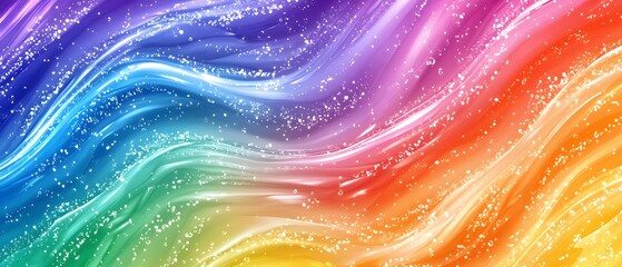 A vibrant rainbow gradient shifting smoothly through all primary colors with a glossy effect.