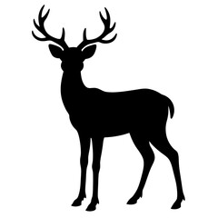 deer silhouette vector illustration