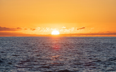 Hawaiian sunset over the Pacific Ocean