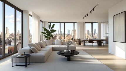 Scandinavian Living Room with Minimalist Design and Natural Light