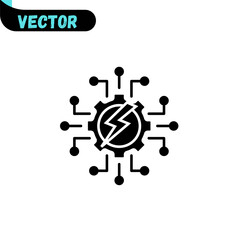 Digital Energy Icon.